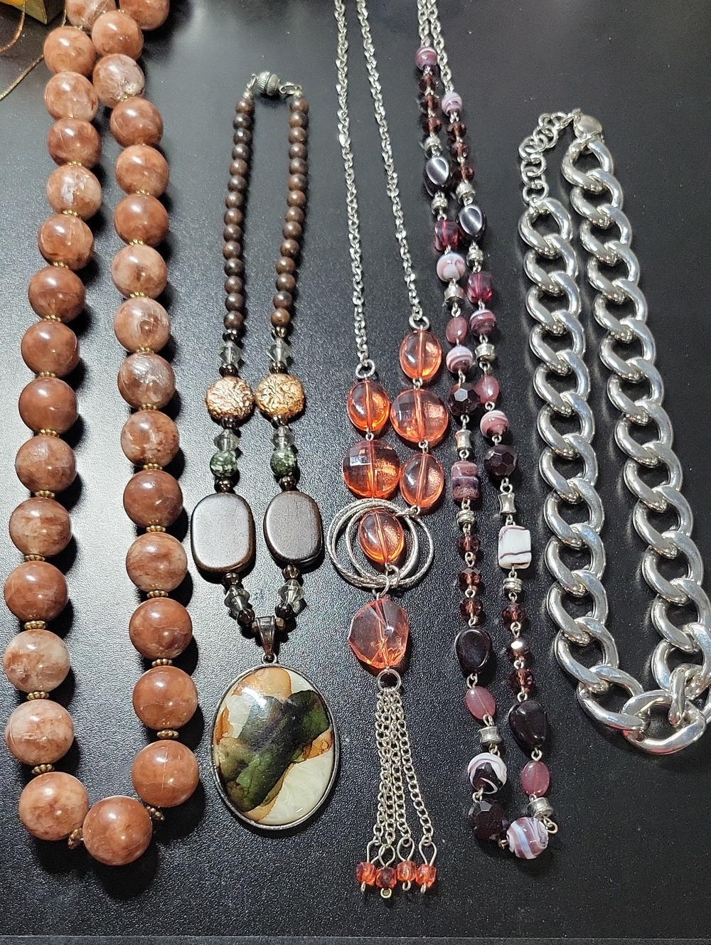 Vintage beaded necklace lot
